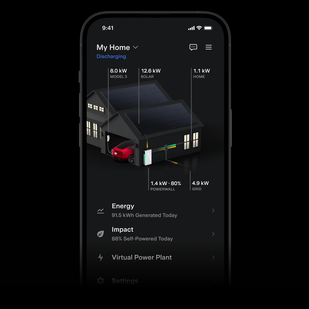 Tesla Powerwall 3 mobile app